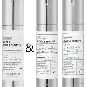 3 PIECES OF VT COSMETICS - 1 MILD (50) and 2 (300) Reedle Shot Creams - 50ml ea